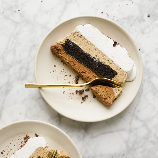 Mocha Brownie Ice Cream Cake