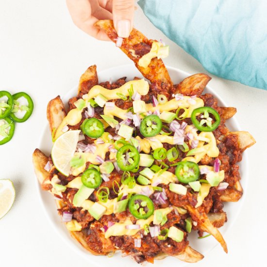 Vegan Chili Cheese Fries