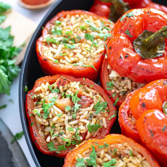 HEALTHY STUFFED BELL PEPPERS