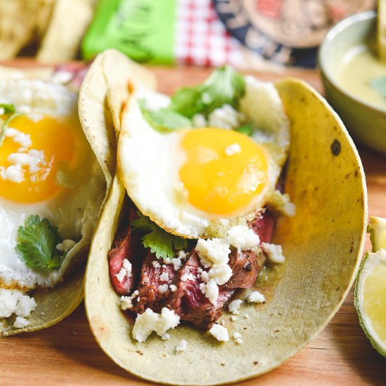 Keto/Low Carb Steak & Egg Tacos