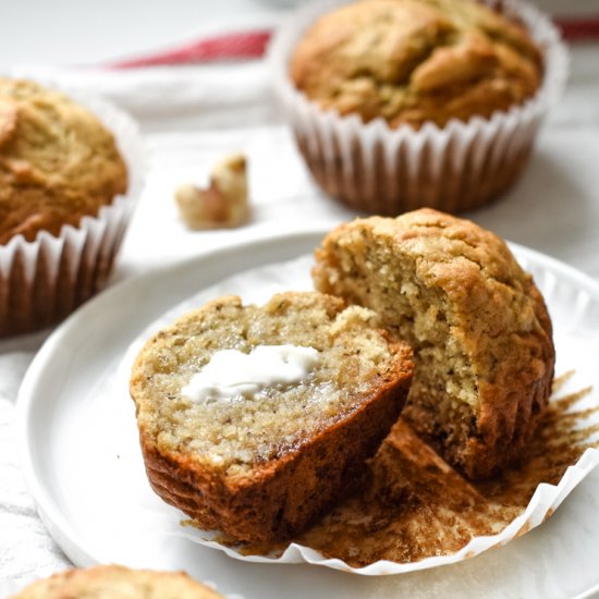 One Banana, One Bowl Banana Muffins