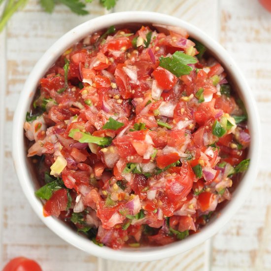 Lazy Grape Tomato Salsa