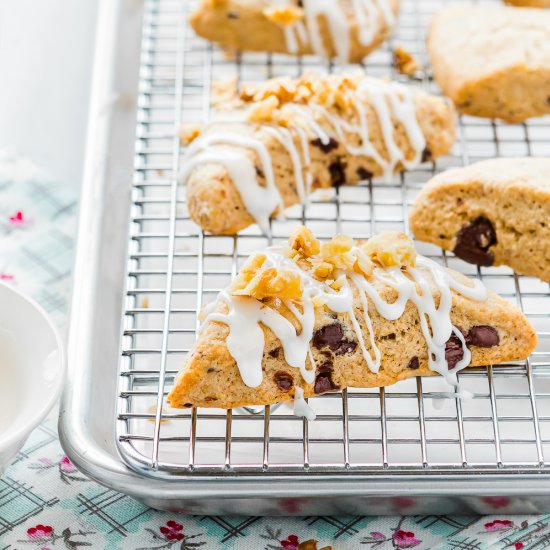 Eggless Chocolate Chip Scones