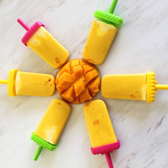 Mango Coconut Milk Popsicles