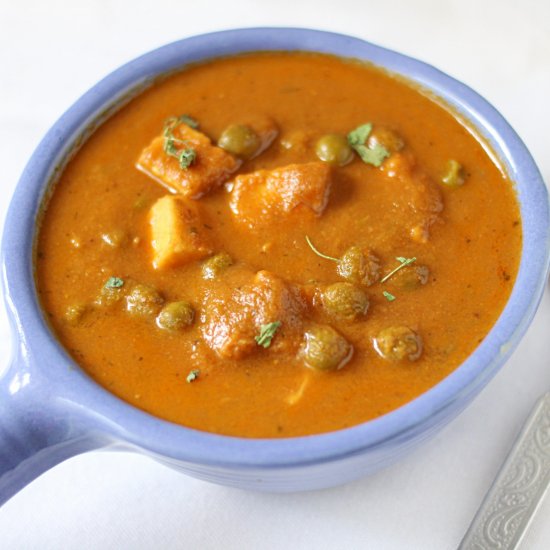 Matar Paneer – Instant pot