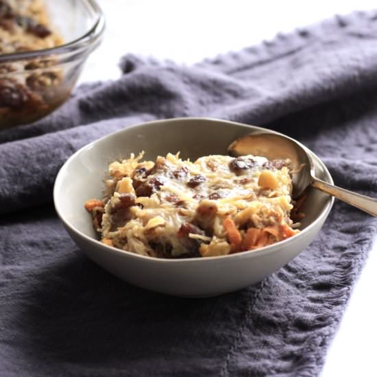 Carrot Cake Baked Overnight Oatmeal