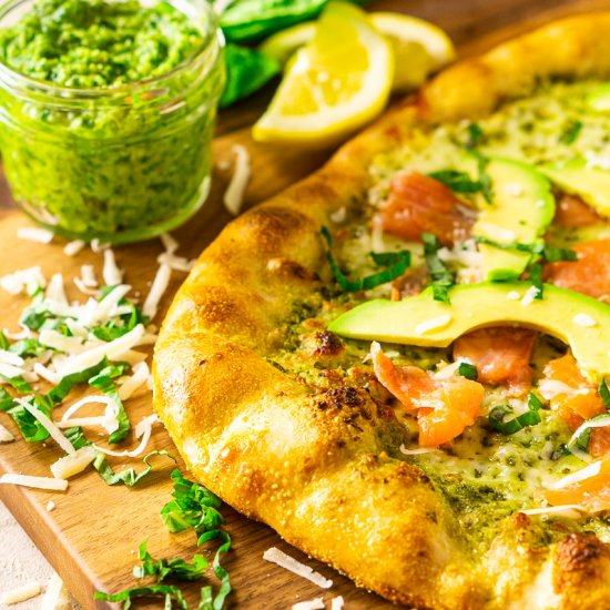 Smoked Salmon and Avocado Pizza