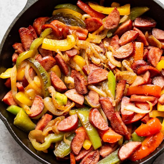 sausage and peppers skillet