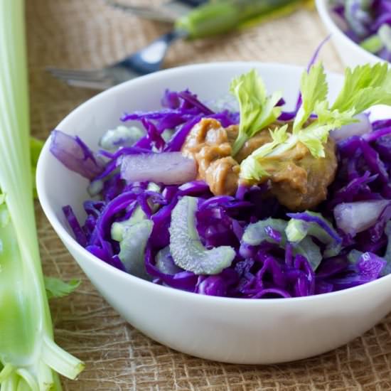 Red cabbage and pineapple salad