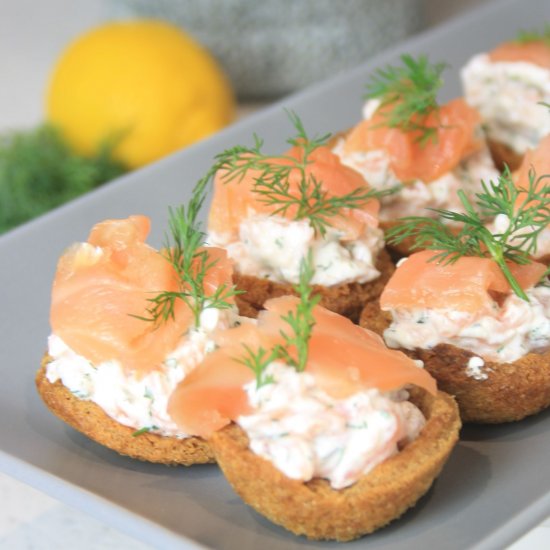 Canapes with Smoked Salmon