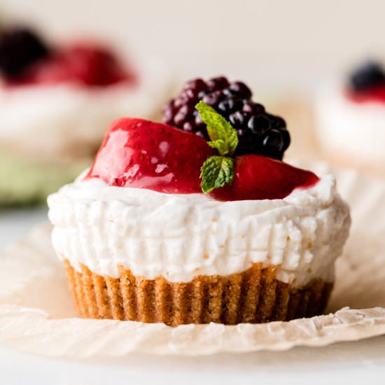 Mini No-Bake Cheesecakes