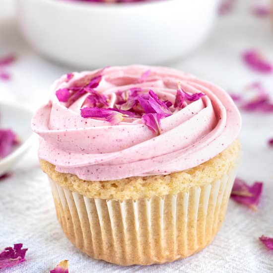 Vegan Rosewater Cupcakes