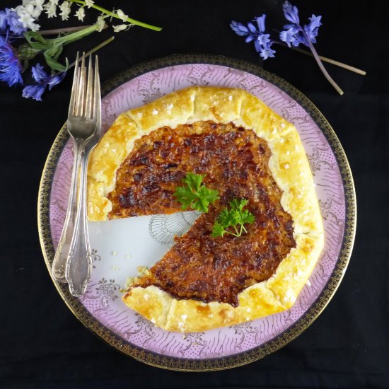 Cheese and Red Onion Galette