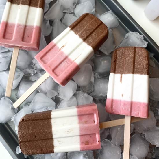 Skinny Neapolitan Popsicles