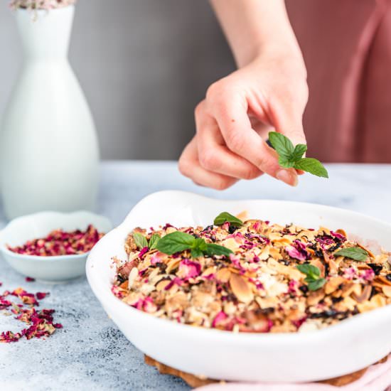 Glutenfree rhubarb crumble