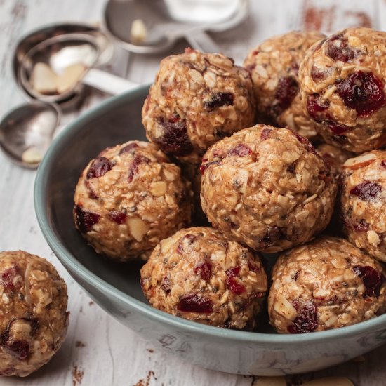 Cranberry Oatmeal Protein Balls