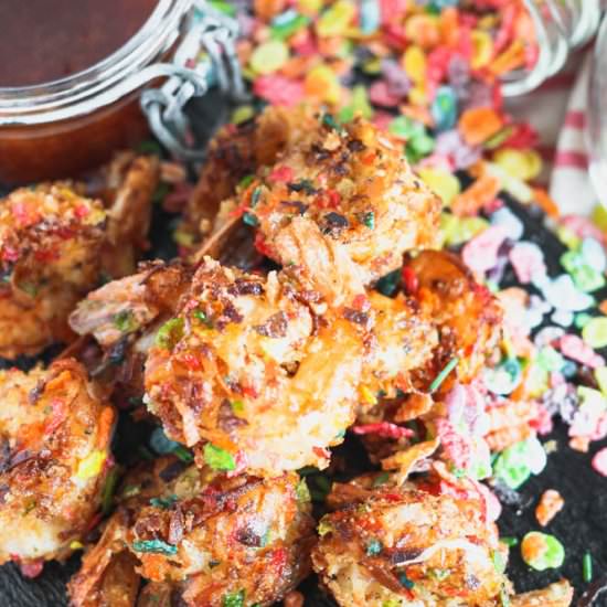 Fruity Pebble Coconut Shrimp