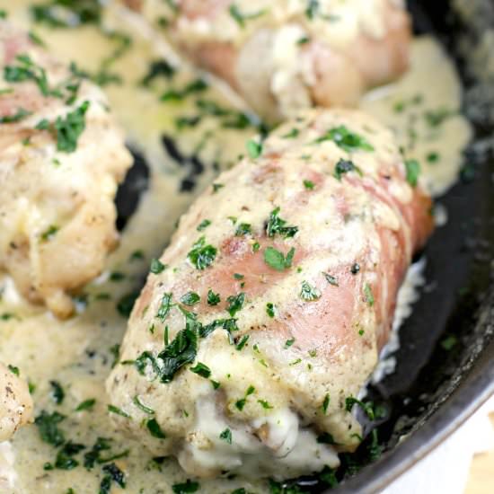 Prosciutto-Wrapped Boursin Chicken