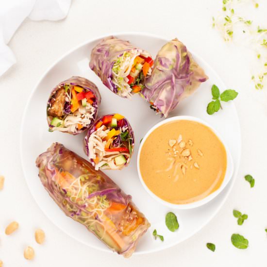 Spring Rolls with Peanut Sauce