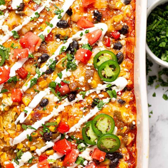 VEGETARIAN ENCHILADA CASSEROLE