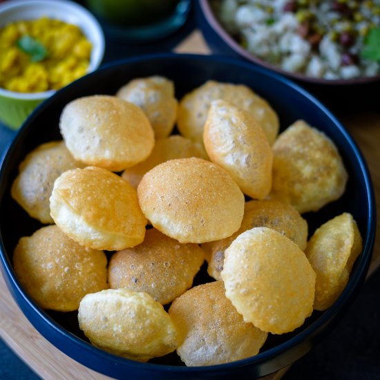 Puffed Crispy Puri for Pani Puri