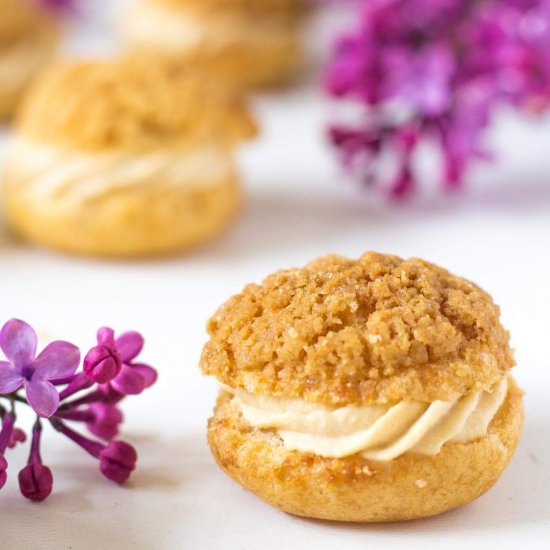 Choux au Craquelin with Biscoff