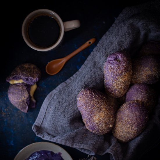 Cheesy Ube Pandesal