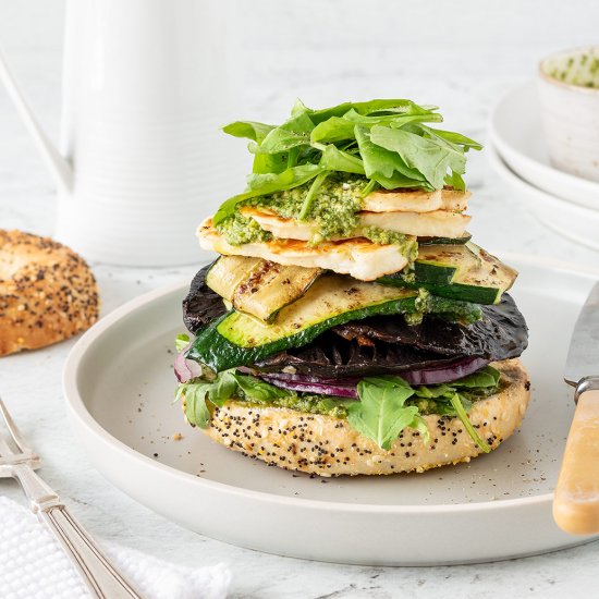 Bagel Veggie Stacks