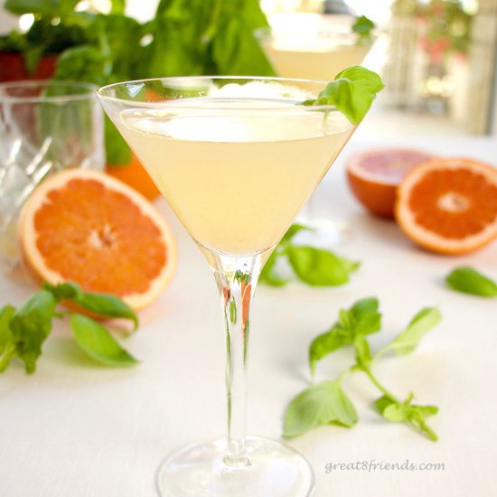 Grapefruit Basil Martini