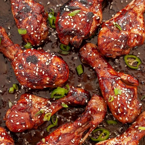 Honey Soy Glazed Chicken Drumsticks