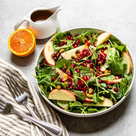 Kale and Apple Salad Maple Dressing