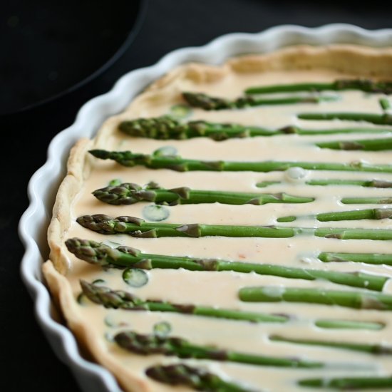 Asparagus & Gorgonzola Quiche