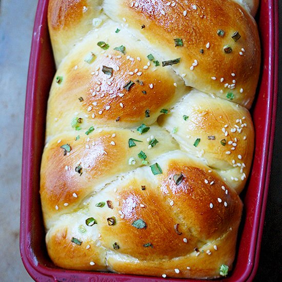 Scallion pancake challah