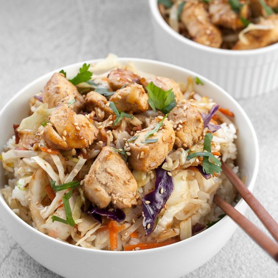 Egg Roll In A Bowl With Chicken