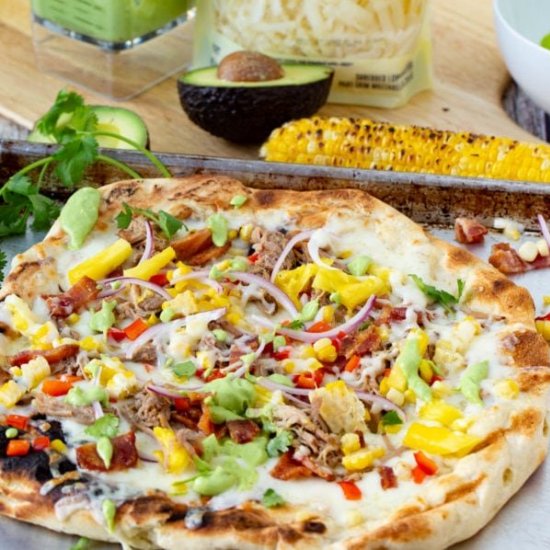 Pulled Pork and Sweet Corn Pizza