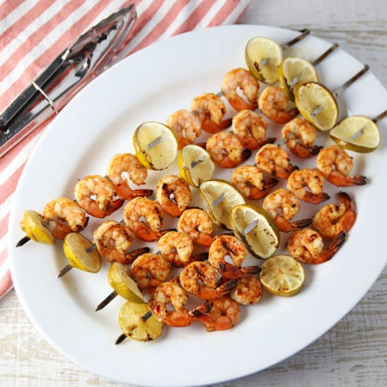 Grilled Chili Lime Shrimp Kabobs