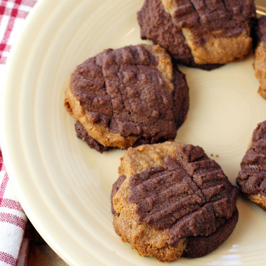 Chocolate and peanut butter ripples