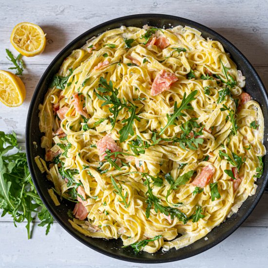 Easy Smoked Salmon Tagliatelle