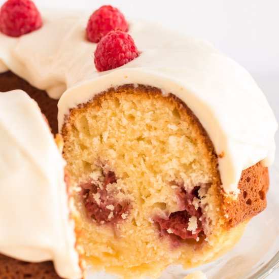 Lemon Raspberry Bundt Cake