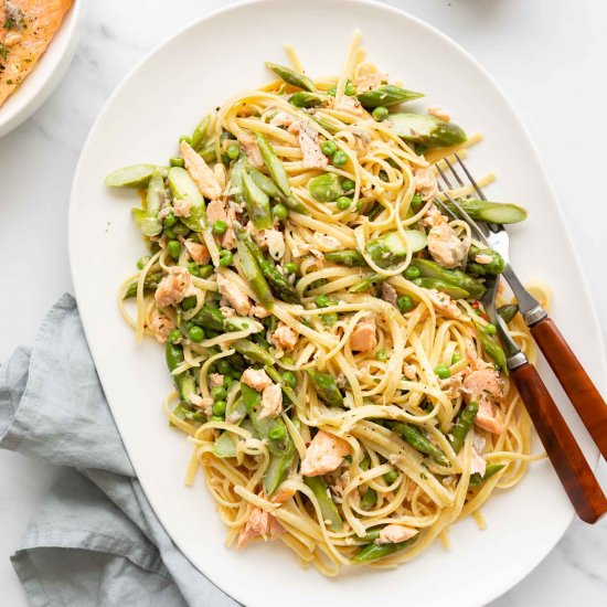 Salmon Pasta with Asparagus