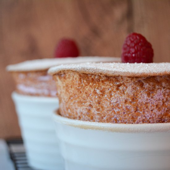 Raspberry Soufflé & Gingerbread