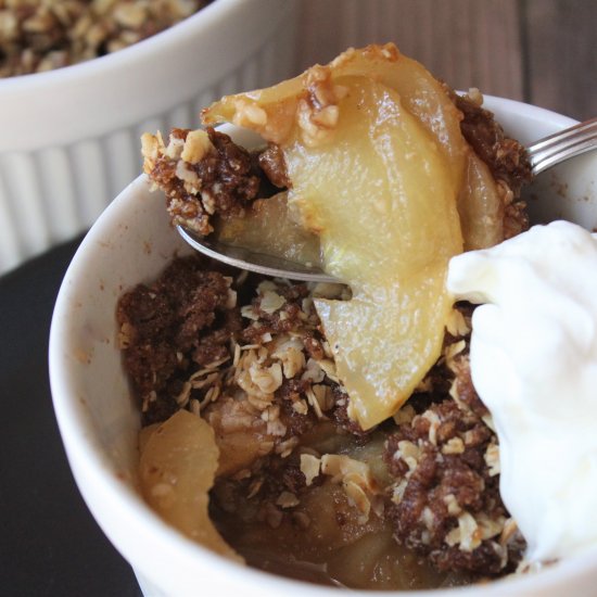 Gluten Free Apple Crisp For One