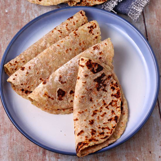 Whole wheat potato flatbread