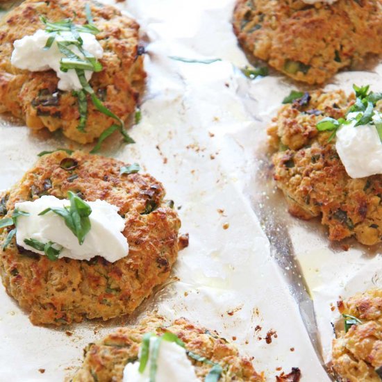 Cheesy Italian Chickpea Fritters