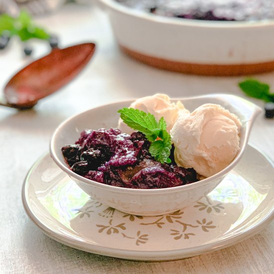 Vintage Southern Blueberry Cobbler