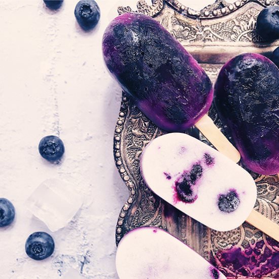 blueberry and jasmine tea popsicles