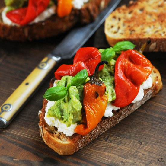 Ricotta, Multigrain Bread, Avocado