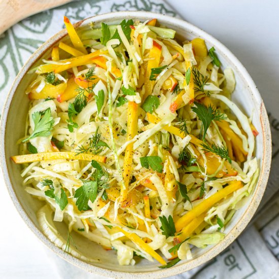 Peach, Fennel, Golden Beet Slaw