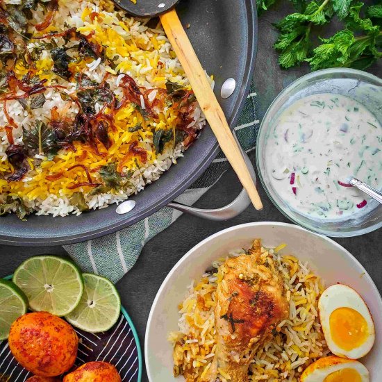 Chicken Dum Biryani (Kacchi style)