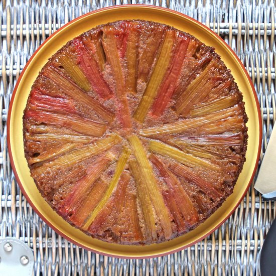 Rhubarb Upside Down Cake GF